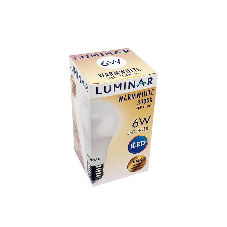 LAMP AND LIGHT - LUMINAR LED BULB E27 6W 480 lumen WARMWHITE 3000K