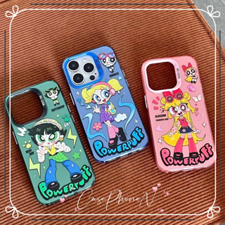 🔥สไตล์ใหม่🔥เคสไอโฟน iphone 11 14 Pro Max การ์ตูน พาวเวอร์พัฟฟ์เกิลส์ ป้องกันการตก เคส iphone 12 13 Pro Case for iPhone