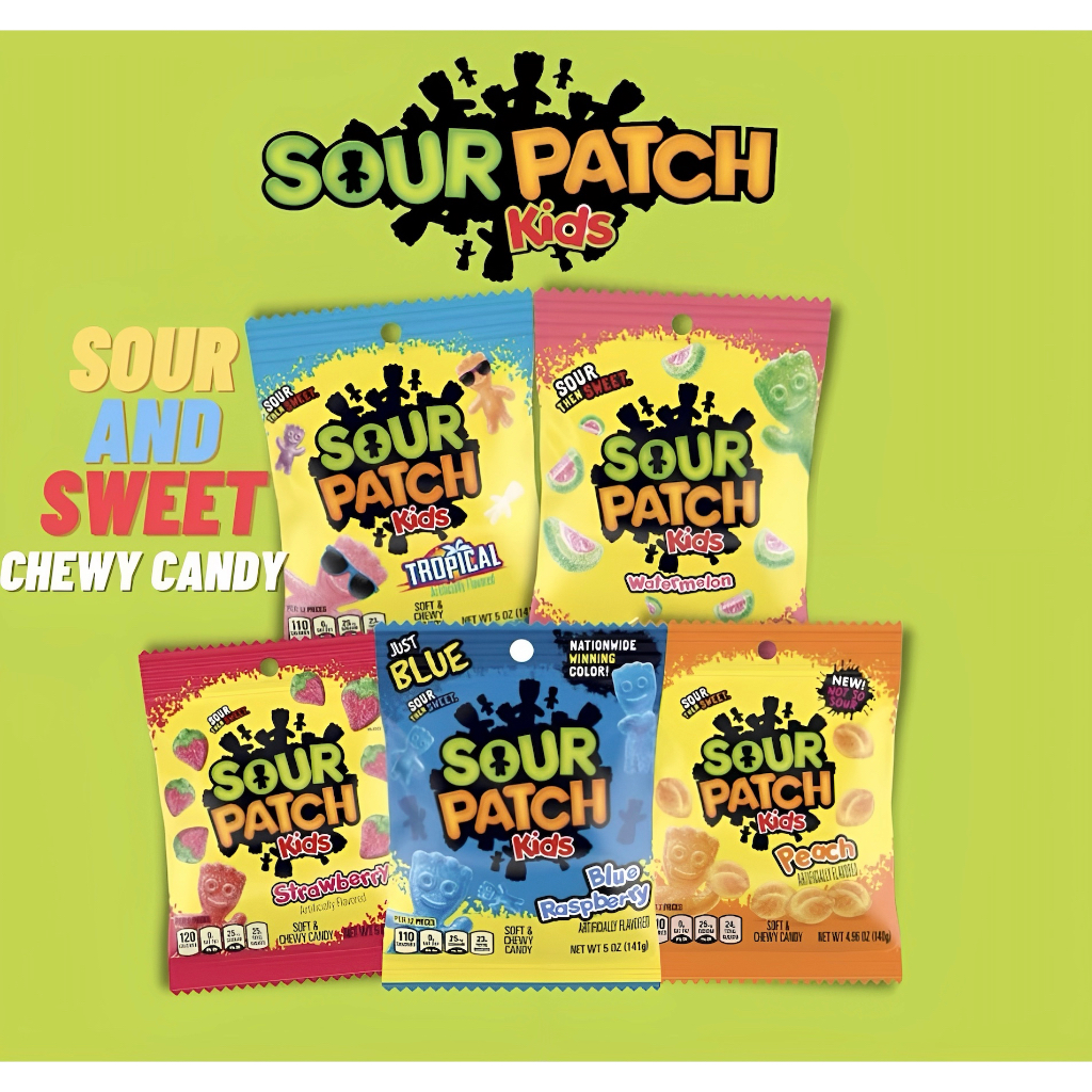 Sour Patch Kids Chewy & Sour ขนม usa