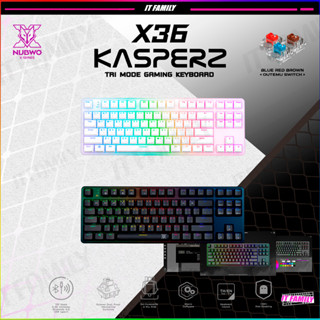 คีย์บอร์ดเกมมิ่ง Nubwo X36 Mechanical  Wireless/Bluetooth5.0 Gaming Keyboard  เปลี่ยนสวิทซ์ได้ รับประกัน 2 ปี