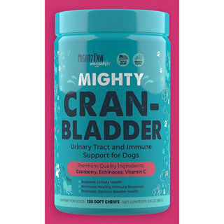 Mighty Cran-Bladder for Dogs, Urinary Tract Health, Kidney, &amp; Bladder Support (120 soft chews) USA