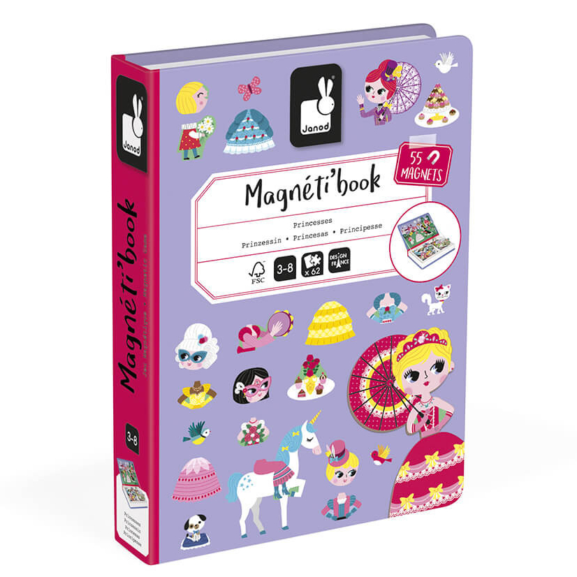 JANOD, Magneti'Book, Princesses สมุดแม่เหล็ก Jigsaw Puzzle เจ้าหญิงแสนสวย เสริมจินตนาการ 3-8 ปี+