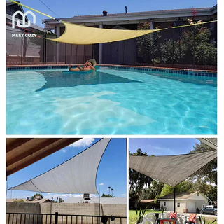 MEET COZY ผ้าบังแดด กันน้ำ 420D/160GSM Sun Shade Sail ผ้าใบบังแดด #1 FA-C