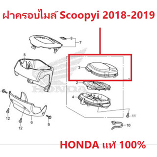 ฝาครอบเรือนไมล์ Scoopyi 2017-2020 ครอบมาตรวัด Scoopyi 2017-2020 ครอบใสเรื่อนไมล์ Scoopyi 2017-2020 HONDA 100%