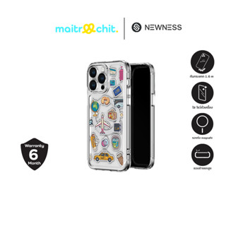 NEWNESS รุ่น Travel Sticker Magnetic เคสสำหรับ iPhone 14 Pro / 14 Pro Max