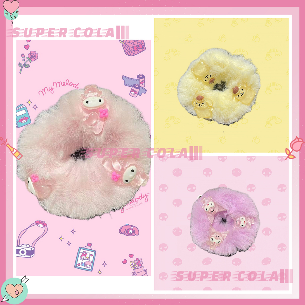 【พร้อมส่งในไทย】Sale ผูกผมหนูน่ารัก สายผูกเส้นผมลายการ์ตูน สัมผัสนุ่ม แมวหนุ่มผู้หญิง หมวกผมตลก