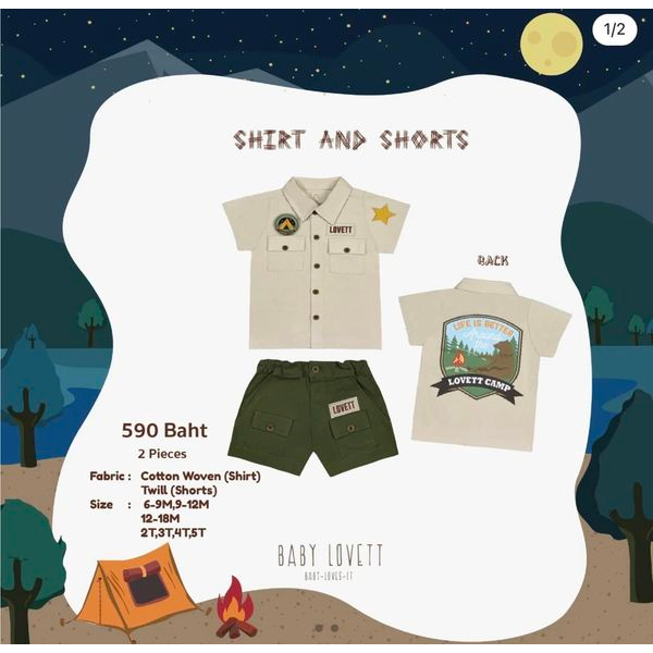 BabyLovett 🏕️ The Camper Collection ✅ New Size.12-18 ✅