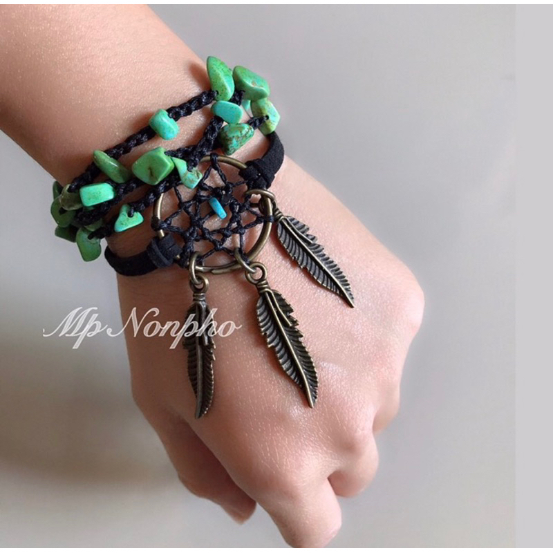 ข้อมือตาข่ายดักฝัน ข้อมือตาข่ายดักความฝัน ข้อมือสวยๆ