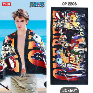 ของแท้ 100% JHC Towel ผ้าขนหนู ผ้าเช็ดตัว ลิขสิทธิ์ One Piece OP-2206 ขนาด 30x60 นิ้ว (Jumbo)