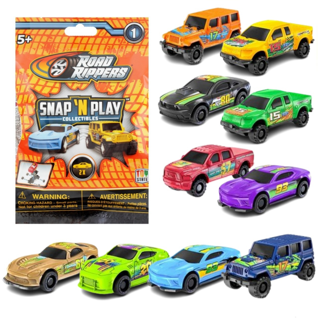 (1ถุงได้ 2คัน) โมเดลรถ ROAD RIPPERS SNAP 'N PLAY คละแบบ รถของเล่น