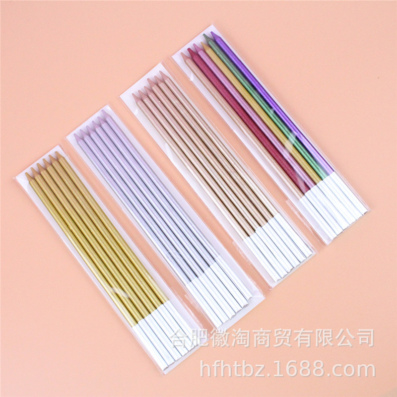 เทียนวันเกิด เทียนปักเค้ก เทียนแบบแท่งยาว ใช้ปักตกแต่งเค้ก( CN-09 ) - รูปที่ 3