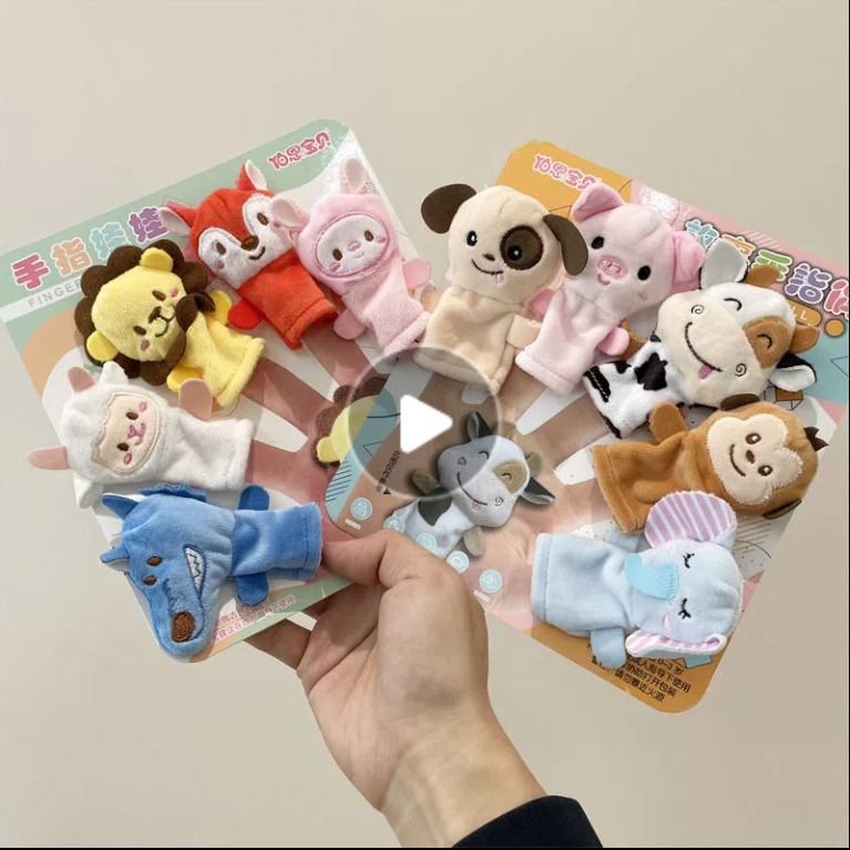 Kindergarten story Teaching AIDS Baby hand puppet toy Children's puppet animal finger doll Baby fing