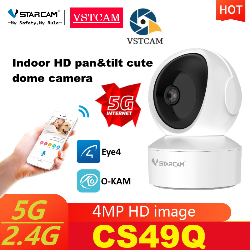 Vstarcam CS49Q（ รองรับ WiFi 5G ） ใหม่ล่าสุด ความละเอียด 4 ล้านพิกเซล กล้องวงจรปิดไร้สาย Indoor WiFi iP Camera