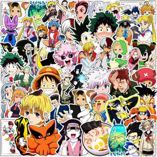 SALE!New ลายการ์ตูนอะนิเมะ ดาบพิฆาตอสูร  onepiece วันพีซ NARUTO jujutsu kaisen มหาเวทย์ผนึกมาร  50แผ่น anime sticker