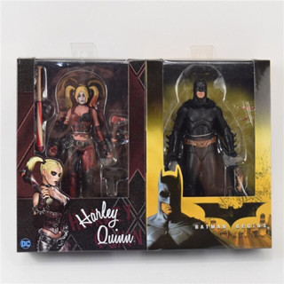 Batman Begins &amp; Harley Quinn Arkham Knight NECA DC Action Figure 17 cm