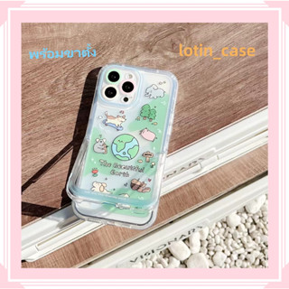 🎁ส่งของขวัญ🎁เคสไอโฟน สำหรับ 11 13 for iPhone Case 14 12 Pro Max น่ารัก การ์ตูน พร้อมขาตั้ง กันกระแทก ปกป้อง เคสโทรศัพท์