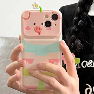 ✨สไตล์ใหม่✨เคสไอโฟน 14 Pro Max เคส for 11 12 13 Pro Max น่ารัก หมู เคสพกพาสะดวก iPhone 13 Case เคสกันกระแทก