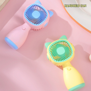 สามารถชาร์จไฟบ้าน USB ขนาดกระทัดรัด แบบพกพา Mini Portable fan ขนาดเล็ก สีพาสเทล พัดลม ดีไซน์น่ารัก J242/J137