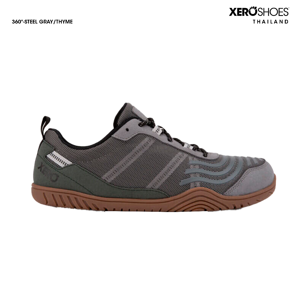 XERO SHOES Barfoot shoe รองเท้าผ้าใบรุ่น 360º ผู้ชาย สี Steel Gray / Thyme เทรนนิ่ง TSM-SGT