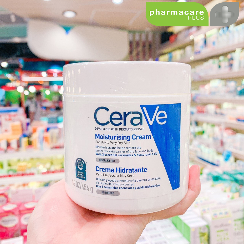 แท้ ฉลากไทย Cerave Moisturizing Cream 454 ml เซราวี ครีมบำรุงผิวหน้าและผิวกาย สำหรับผิวเเห้งถึงเเห้งมาก 454 มล