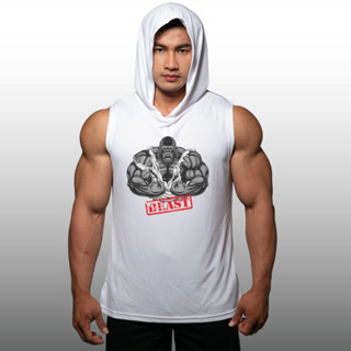 BEAST GORILLA เสื้อฮู้ดแขนกุด Sleeveless Hoodies