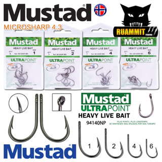 เบ็ดมัสตาด MUSTAD HEAVY LIVE BAIT ULTRAPOINT ก้นห่วง (94140NP-BN)