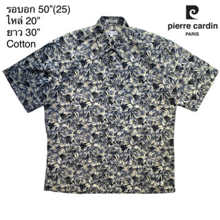 🌼มือ2🌼Pierre Cardin เสื้อฮาวาย ลายช้างในดงต้นไม้