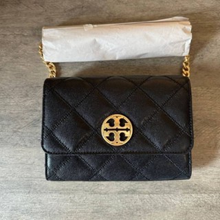 ♥️💙👜NEW TORYBURCH WILLA CHAIN WALLET COLOR: Black 
สีดำ /สีแดง