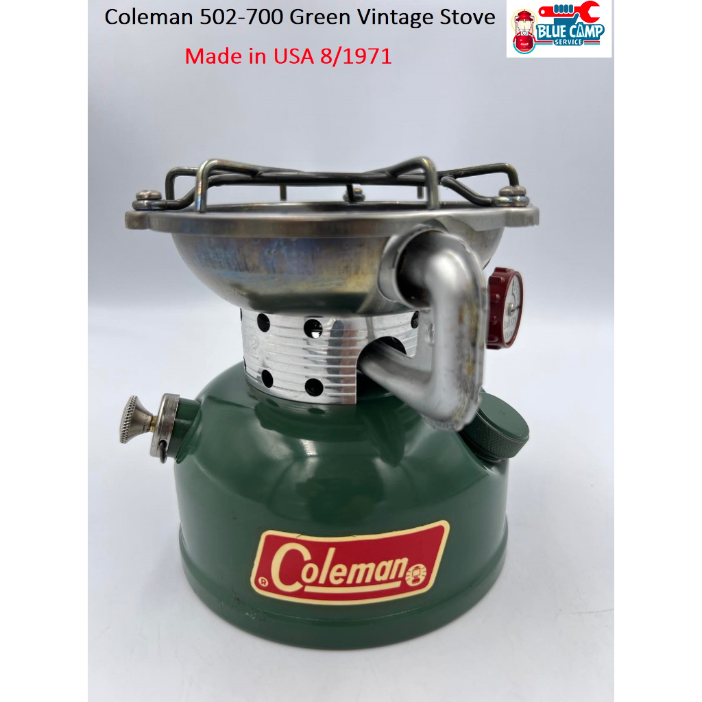 Coleman 502-700 Green Vintage Stove Date 8/71