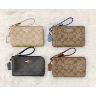 พร้อมส่ง   NEW Coach Wristlet คล้องมือ 2 zip S 2S ขนาด 6*4 นิ้ว