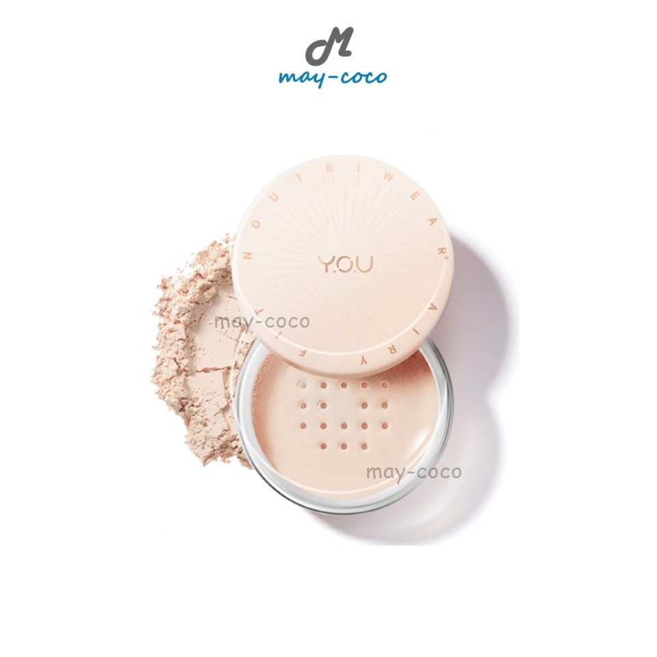 ถูก/แท้/มีไลฟ์ แป้ง YOU Y.O.U Noutriwear Airy Fit Loose Powder แป้งฝุ่น คุมมัน หน้าเนียน เบลอผิว งานผิว เซ็ตเมคอัพ