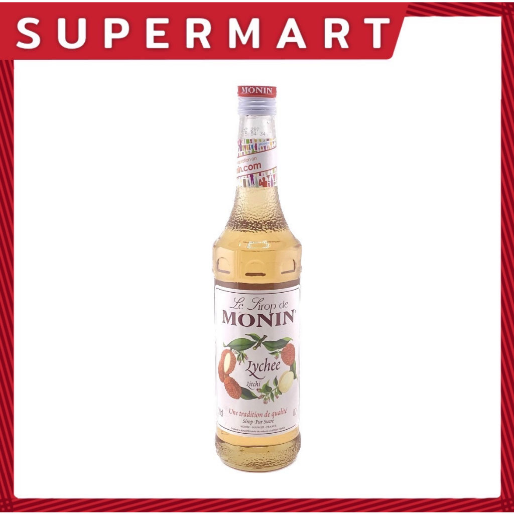 SUPERMART Monin Lychee Syrup 700 ml. น้ำเชื่อมกลิ่นลิ้นจี่ ตราโมนิน 700 มล. #1108028