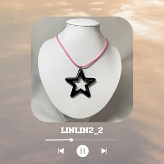 linlin2_2[สร้อยคอจี้ดาวสีดำเชือกชมพูอ่อน]