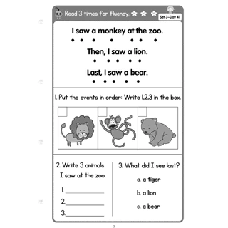 แบบฝึกหัด Worksheet 100 Days Reading Comprehension Worksheets หัดอ่าน 100 วัน