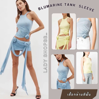 BLUMARINE TANK  SLEEVE TOP WITH 3D ROSE  เสื้อกล้ามสีพื้น แต่งดอกกุหลาบ 3D