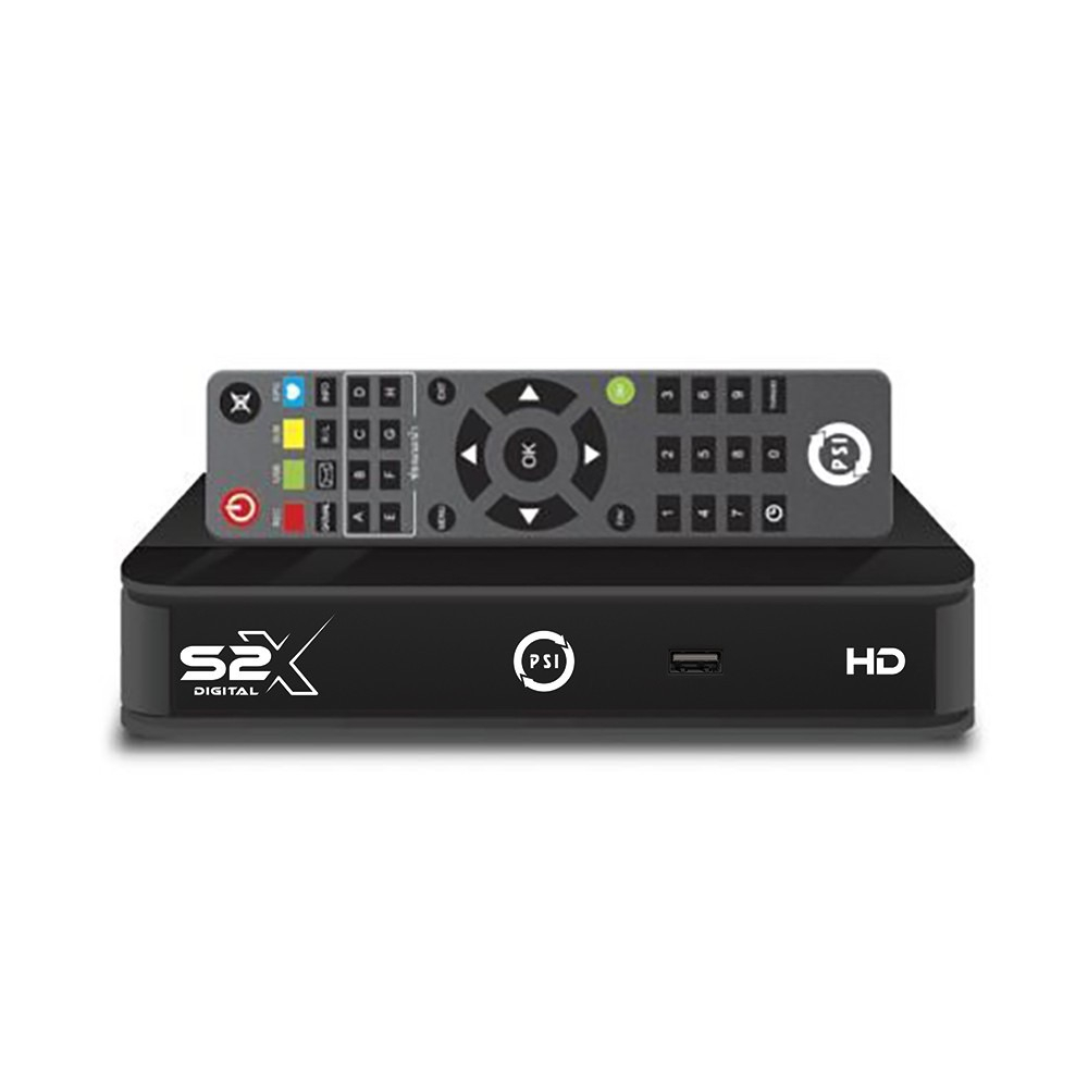 1 เครื่อง PSI S2X ผลิตใหม่ xx/10/2024 กล่องรับสัญญาณดาวเทียม Full HD ใช้ได้ทั้งจาน C band & Ku