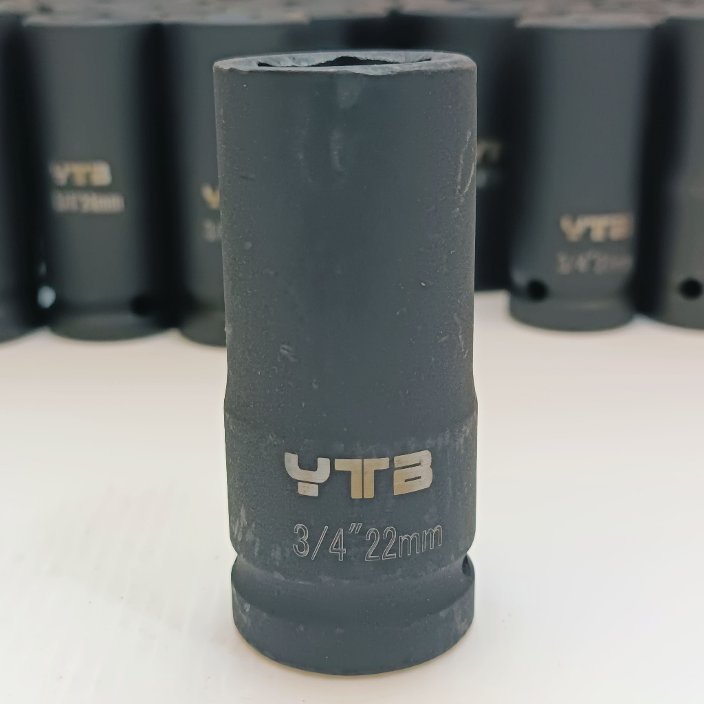 ลูกบล็อกยาว บล็อกลม 3/4"(6หุน) เบอร์ 22 มม. สำหรับ บล็อกลม บล็อกแบต บล็อกไฟฟ้า (IMPACT SOCKET)