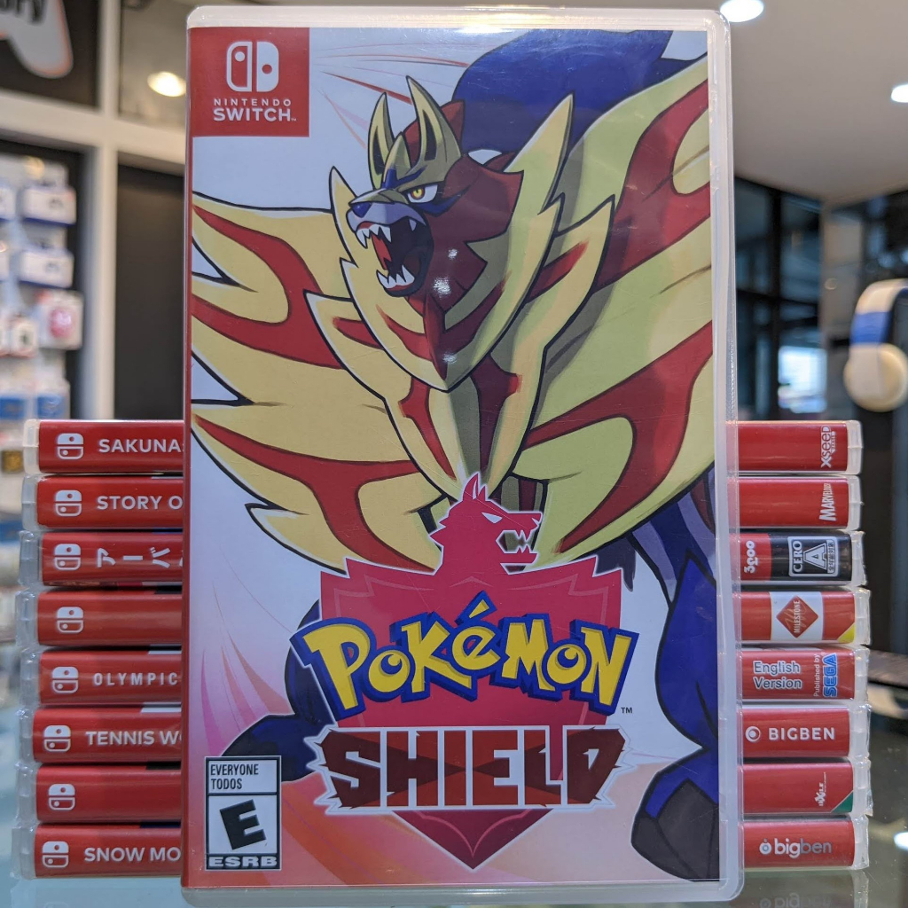 (ภาษาอังกฤษ) มือ2 Pokemon Shield เกม Nintendo Switch เกมNintendoswitch มือสอง (Pokemon Sword NIntendo exclusive Game)