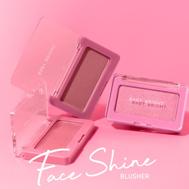 BABY BRIGHT face shine blusher 4.5G เฟสไชน์บลัชเชอร์ เบบี้ไบร์ท เติมความสดใสพวงแก้มด้วย เฟสไชน์บลัชเชอร์ บลัชออน