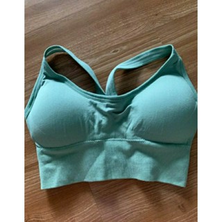 (มือ1)สปอร์ตบรา SPORT BRA บราออกกำลังกาย ผ้าคอตตอนใส่ออกกำลังกาย มีฟองน้ำ มีตะขอหลังปรับระดับได้