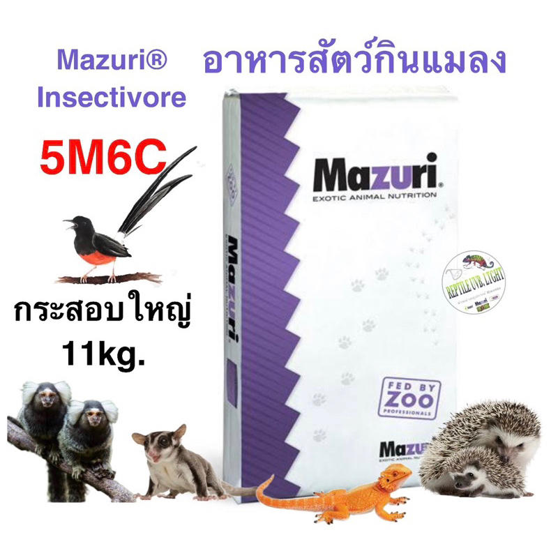 อาหารสัตว์กินแมลง แบบกระสอบ11kg. Mazuri Insectivore 5M6C เม่นแคระ เบียดดราก้อน ลิงกินแมลง นกกางเขนกง