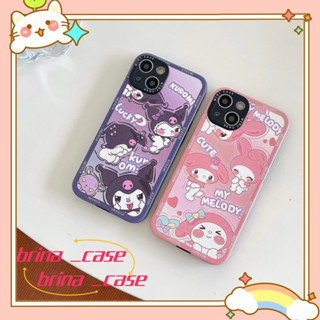 ❤️ส่งของขวัญ❤️ เคสไอโฟน 11 12 13 14 Pro Max kuromi ความนิยม การ์ตูน กราฟฟิตี สไตล์คู่รัก น่ารัก Case for iPhoneป้องกันกา