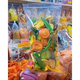 ผักอบกรอบ เกรดพรีเมี่ยม ถุงละ 100 ขนาด 150กรัม