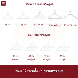 MUJI ไม้แขวนเสื้อ พลาสติก POLYPROPYLENE LAUNDRY HANGER