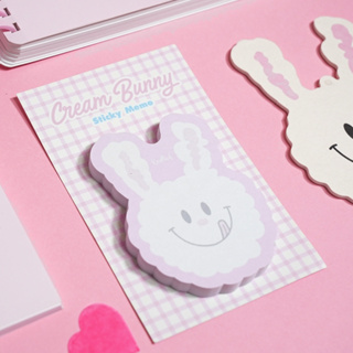 Knotted Cream Bunny Memo Pad / กระดาษโน้ตกระต่าย 70แผ่น