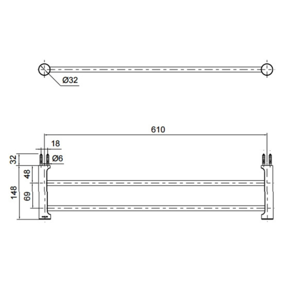 KOHLER July 24 Double Towel Bar 24   Th 11134207 7qukz Ljb75094sr6926