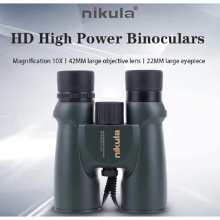 พร้อมส่ง กล้องส่องทางไกล Nikula 10X42 กล้องส่องทางไกลมองเห็นกลางคืนกล้องโทรทรรศน์กันน้ำที่เติมไนโตรเจนแบบพกพา Bak4