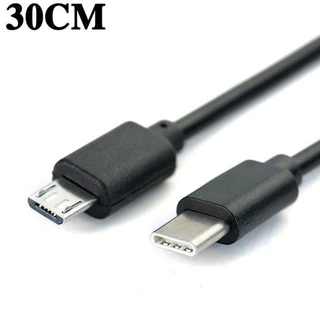 สายชาร์จ Type-C to Micro usb ความยาว 30cm / 50cm / 1 m