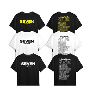 [NEW!!]​เสื้อยืดสกรีนลาย SEVEN Jung Kook BTS Cotton100% สินค้าแฟนแมด