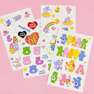 (พร้อมส่ง🌷) Tattoo Care Bears 40th แทททูแคร์แบร์ 4 แผ่น